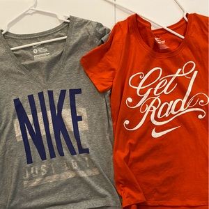 Nike Women’s T-Shirts, Set of Two, Size Large